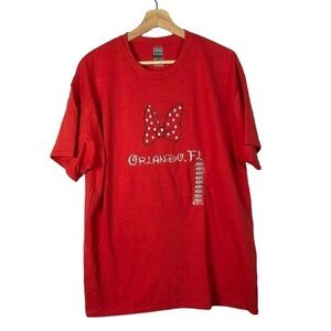 Boutique Red Minnie Mouse Orlando Florida Short Sleeve T-Shirt L